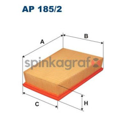 Filtr powietrza FILTRON AP 185/2 | RENAULT (8200166615,8200371661,8200378889)
