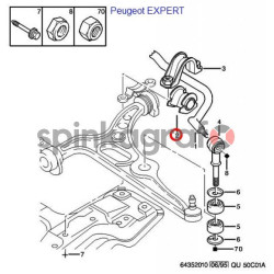 Guma drążka stabilizatora SASIC 0945695 | PEUGEOT EXPERT/CITROEN JUMPY  (509469)