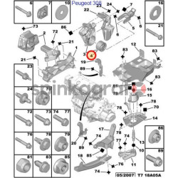 Poduszka silnika SASIC 8091331 | PEUGEOT 407,807  (180933)