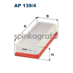 Filtr powietrza FILTRON AP 139/4 | AUDI (8K0133843E,8K0133843M,8R0133843C,8R0133843D,8R0133843K)