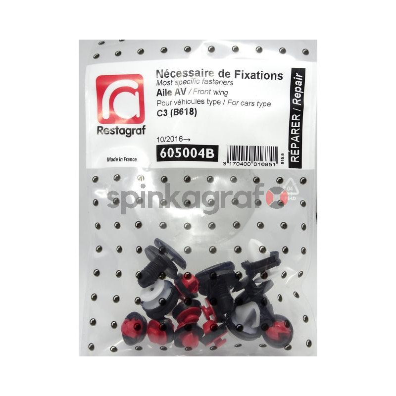 Zestaw spinek nadkola RESTAGRAF 605004B | CITROËN