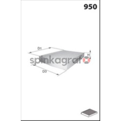 Filtr kabiny węglowy MECAFILTER EKR7295 | RENAULT, DACIA (272770567R, 272773016R, 272778214R)