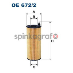 Filtr oleju FILTRON OE 672/2 | ALPINA,BMW (11427805707,11427807177,9647867780)