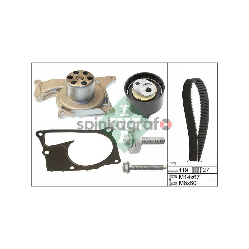 Zestaw paska rozrządu INA 530 0607 30 | DACIA,INFINITI,MERCEDES-BENZ,NISSAN,RENAULT (119A07049R,130286028R,130705625R,130708047R Zestaw paska rozrządu INA 530 0607 30 | DACIA,INFINITI,MERCEDES-BENZ,NISSAN,RENAULT (119A07049R,130286028R,130705625R,130708047R