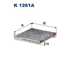 Filtr kabiny węglowy FILTRON K 1261A | CITROËN,FIAT,OPEL,PEUGEOT 1613733080,1615646880,6000633318,71776016,77368846