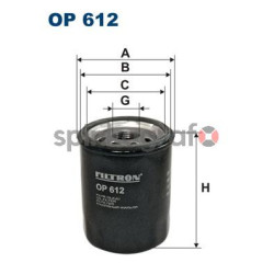 Filtr oleju FILTRON OP 612 | INFINITI,NISSAN (1520853J00,1520853J01,1520870J00,1520870J01,1520870J0A)