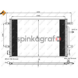 Chłodnica klimatyzacji NRF 35560 | AUDI,SEAT (8E0260401E,8E0260401H,8E0260401L,8E0260401N,8E0260401Q)