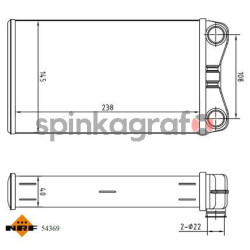 Nagrzewnica NRF 54369 | AUDI,SEAT 8E2820031