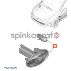 Lampka boczna PSA 6325G3 | PEUGEOT 307, 407 CITROEN C5