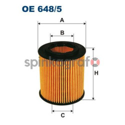 Filtr oleju FILTRON OE 648/5 | ALFA ROMEO,CADILLAC,FIAT,OPEL,SAAB (1651079J50,1651079J50000,55189320,5650354,71737926)