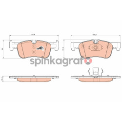 Klocki hamulcowe (przód) TRW GDB1935 | BMW (34116850567,34116858910,6850567,6858910)