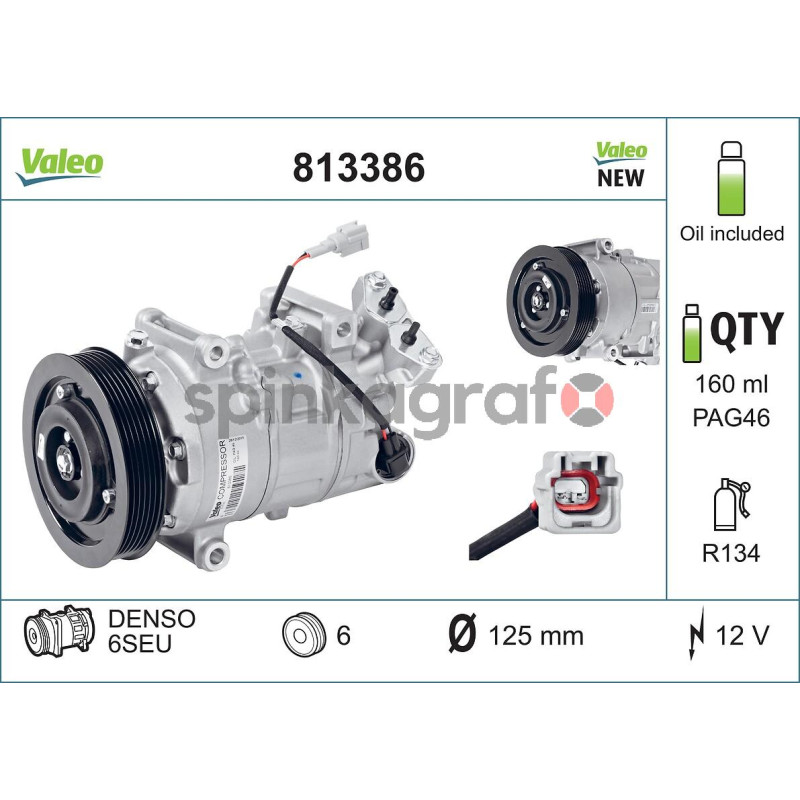 Kompresor klimatyzacji VALEO 813386 | RENAULT (8200939386)