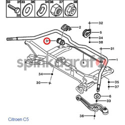 Guma drążka stabilizatora METALCAUCHO MC-2915 | CITROEN C15  (91539592)
