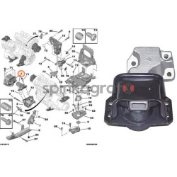 Poduszka silnika METALCAUCHO MC-4437 | PEUGEOT, 307 CITROEN C4  mot.TU5J4 (1.6 16V)(1839H7)