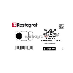 Zestaw spinek osłony silnika RESTAGRAF 611007V | AUDI,CUPRA,SEAT,SKODA,VW