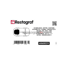 Zestaw spinek osłony silnika RESTAGRAF 606003V