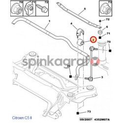 Guma drążka stabilizatora METALCAUCHO MC-4661 | CITROEN C5(509483)