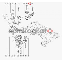 Poduszka silnika METALCAUCHO MC-4466 | RENAULT LAGUNA II  (8200400177,8200250743)