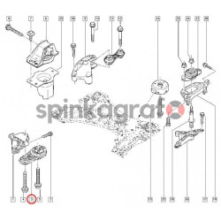 Poduszka silnika METALCAUCHO MC-4629 | RENAULT CLIO III,MEGANE II 1.5dCi  (8200509784)