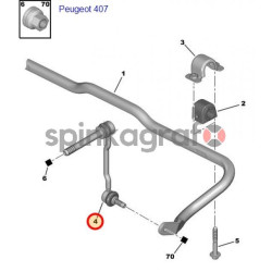 Łącznik stabilizatora SASIC 2300009 | CITROEN C5 PEUGEOT 407  (508753)