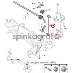 Łącznik stabilizatora METALCAUCHO MC-5634 | PEUGEOT BIPPER CITROEN NEMO  (508779)
