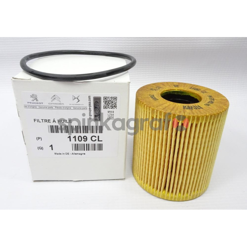 Filtr oleju PSA 1109CL | PEUGEOT/CITROEN 2008-&gt; mot.2.0HDi/1.6 16V/1.4 16V