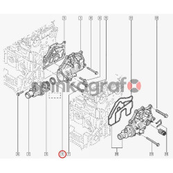 Uszczelka termostatu RENAULT 8200267272 | RENAULT MEGANE I/II, LAGUNA I/II, DACIA LOGAN 1.4 1.6 16V
