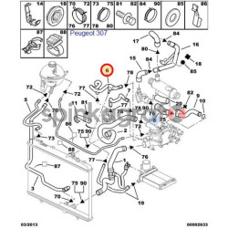 Przewody układu chłodzenia METALCAUCHO MC-8554 | CITROEN JUMPER,C5,PEUGEOT BOXER,PARTNER mot.2.0HDi (1307RR)