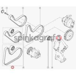 Zestaw paska osprzętu RENAULT 7701478934 | RENAULT CLIO 3,MODUS,TWINGO mot.D4F 1.2 16V