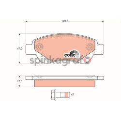 Klocki hamulcowe (przód) TRW GDB1633 | CITROEN C1 05-