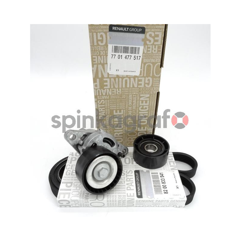 Zestaw paska osprzętu RENAULT 7701477517 | RENAULT CLIO II, ESPACE III, KANGOO, LAGUNA I,II; DACIA LOGAN,MCV, SANDERO;1.4-2.0 09