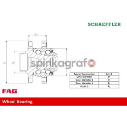 Łożysko koła FAG 713 6188 70