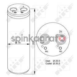 Osuszacz klimatyzacji NRF 33205 | AUDI,SEAT (4F0820191A,4F0820191B,8E0820193E,8E0820193F,8E0820193P)