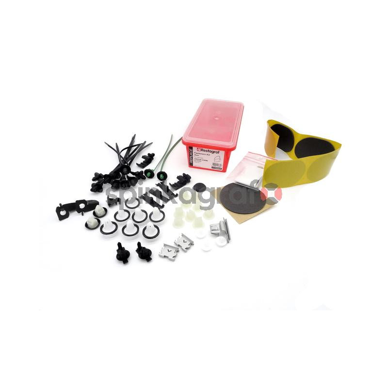 Zestaw spinek drzwi pełny RESTAGRAF 715006A | Zestaw mocowania /spinki/ drzwi przednich-tylnych /pełny/ FORD FOCUS (CEW)