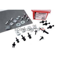 Zestaw spinek zderzaka przedniego pełny RESTAGRAF 716001D | Zestaw mocowania /spinki/ zderzaka przód /pełny/ OPEL ASTRA-F   3-5 