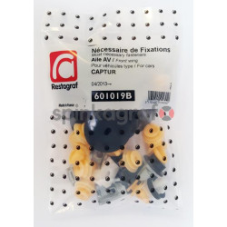 Zestaw spinek nadkola RESTAGRAF 601019B | Zestaw mocowania /spinki/ przedniego błotnika /podstawowy/  RENAULT CAPTUR PH1 (600381