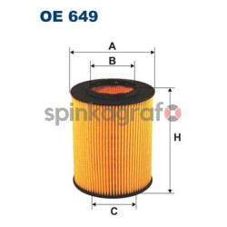 Filtr oleju FILTRON OE 649 | ALPINA,BMW,WIESMANN (11421427908,11421740534,11427509430,11427512300,11427512301)
