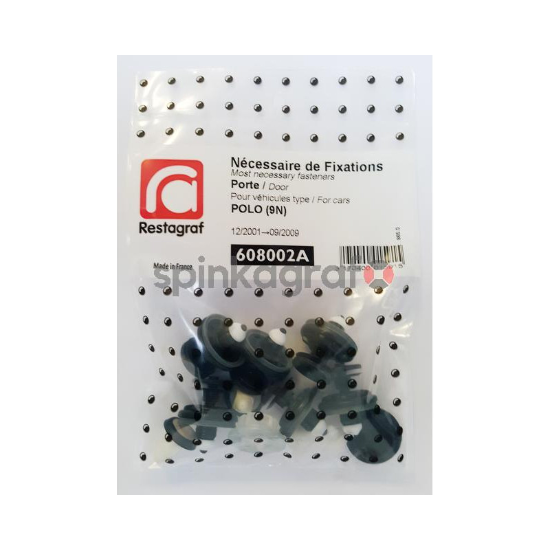 Zestaw spinek drzwi podstawowy RESTAGRAF 608002A | Zestaw mocowania /spinki/ drzwi przednich-tylnych /podstawowy/ VOLKSWAGEN PO Zestaw spinek drzwi podstawowy RESTAGRAF 608002A | Zestaw mocowania /spinki/ drzwi przednich-tylnych /podstawowy/ VOLKSWAGEN PO