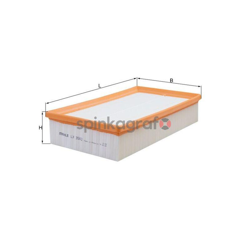 Filtr powietrza MAHLE ORIGINAL LX 3502 | AUDI,CUPRA,FORD,SEAT,SKODA 5Q0129620B,5Q0129620D,5QM129620