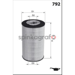 Filtr oleju MECAFILTER ELH4432 | DAIHATSU, SUBARU, TOYOTA (0415240040, 0415240060, 0415240060000, 04152B1010, 04152B101000, 0415