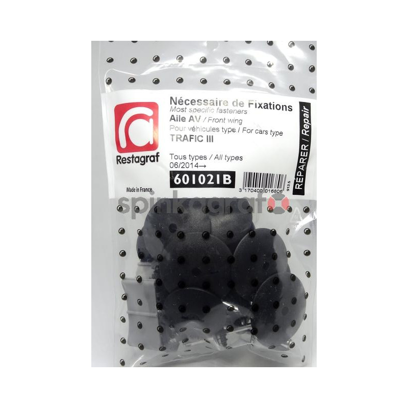 Zestaw spinek nadkola RESTAGRAF 601021B | RENAULT Zestaw spinek nadkola RESTAGRAF 601021B | RENAULT
