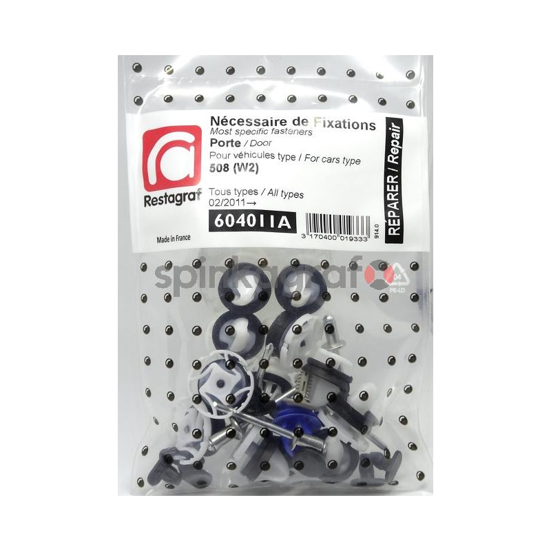 Zestaw spinek drzwi podstawowy RESTAGRAF 604011A | PEUGEOT Zestaw spinek drzwi podstawowy RESTAGRAF 604011A | PEUGEOT