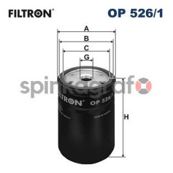 Filtr oleju FILTRON OP 526/1 | AUDI,JAGUAR,LINCOLN,SEAT,SKODA (034115561A,06A115561,06A115561B,06A115561E,078115561K)