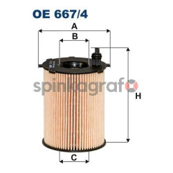 Filtr oleju FILTRON OE 667/4 | CITROËN,DS,OPEL,PEUGEOT,TOYOTA (1610693780,3646431)