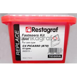 Zestaw spinek drzwi pełny RESTAGRAF 705009A | CITROËN (1613180980)