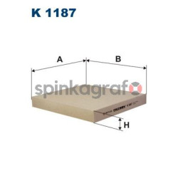 Filtr kabiny FILTRON K 1187 | HONDA (08R79SEA000A,80292SDAA01,80292SDC505HE,80292SDCA01,80292SEA003)