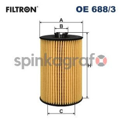 Filtr oleju FILTRON OE 688/3 | AUDI,MAN,SEAT,SKODA,VW (03N115466,03N115562)
