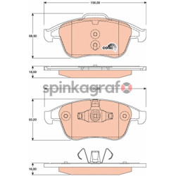 Klocki hamulcowe (przód) TRW GDB1808 | RENAULT LAGUNA III (410600011R)