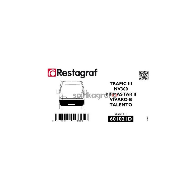 Spinka listwy bocznej RESTAGRAF 601021D Spinka listwy bocznej RESTAGRAF 601021D