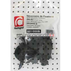 Zestaw spinek nadkola RESTAGRAF 601000B | Zestaw mocowania /spinki/ przedniego błotnika /podstawowy/  RENAULT MEGANE III Ph1/2 (